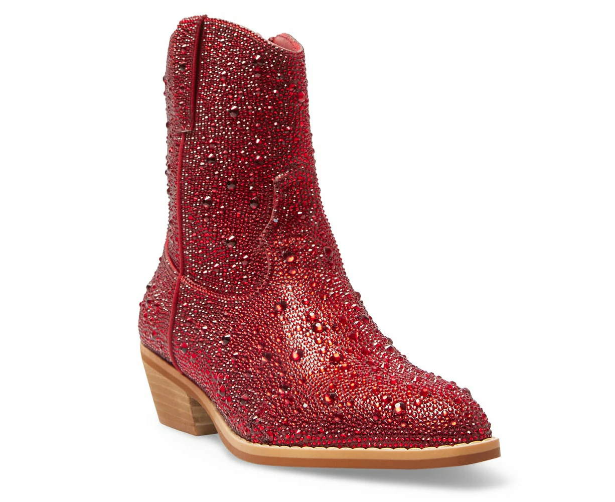 Womens Footwear Ravella Lonestar Red Rhinestone Boot