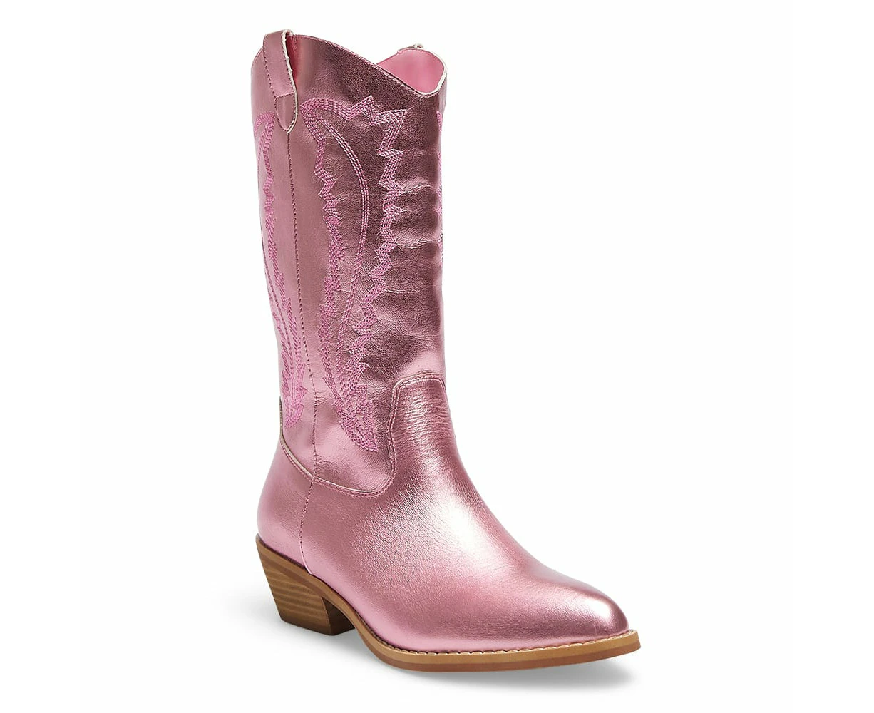 Womens Footwear Ravella Cowboy Ice Pink Metallic Boot