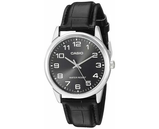 Casio Classic Analog Black Leather Watch MTP-V001L-1B