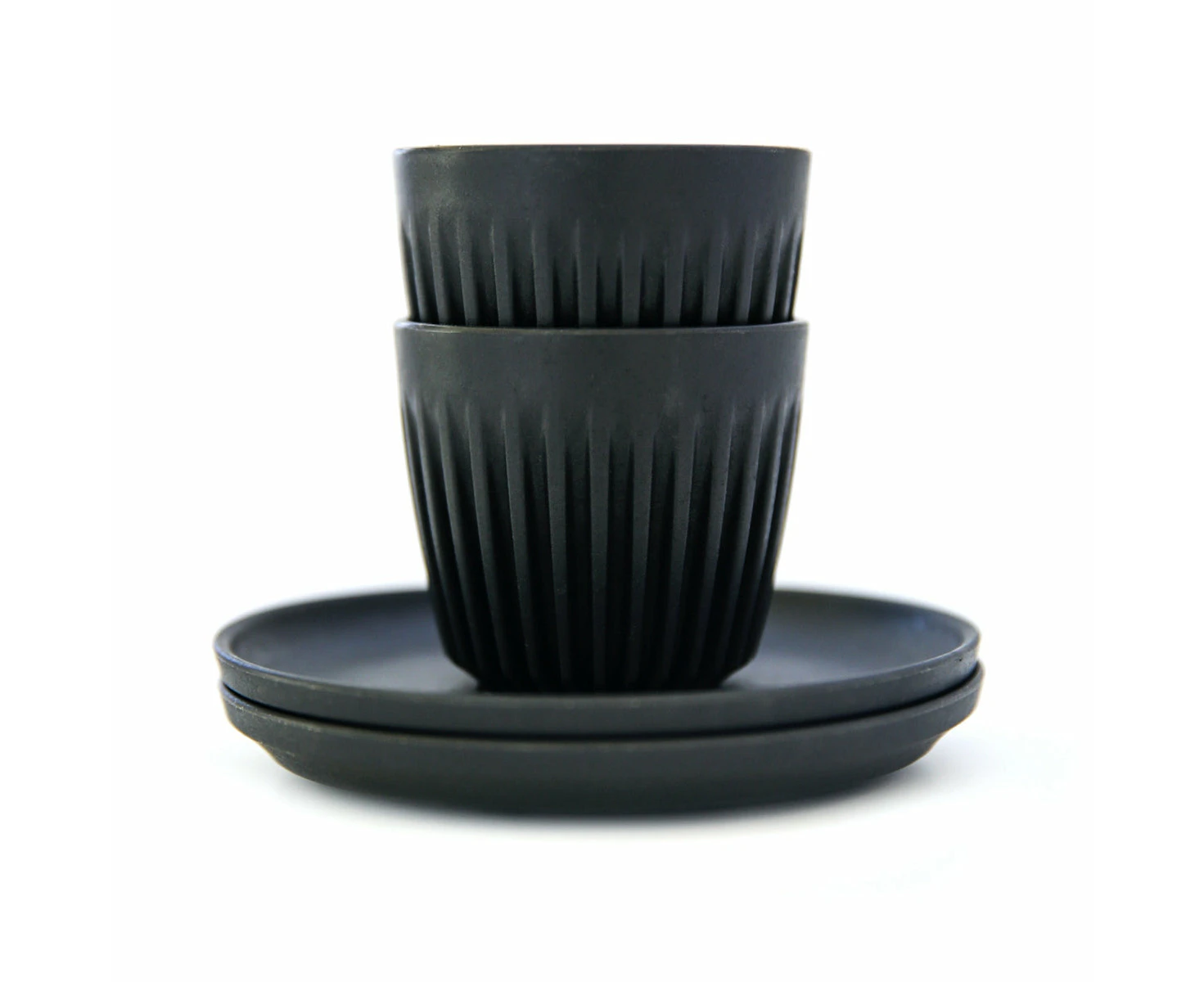 Reusable Espresso Coffee Cups (Twin Set) - Charcoal 88ml