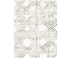 Verve Light Grey Geometric Rug 80x300cm