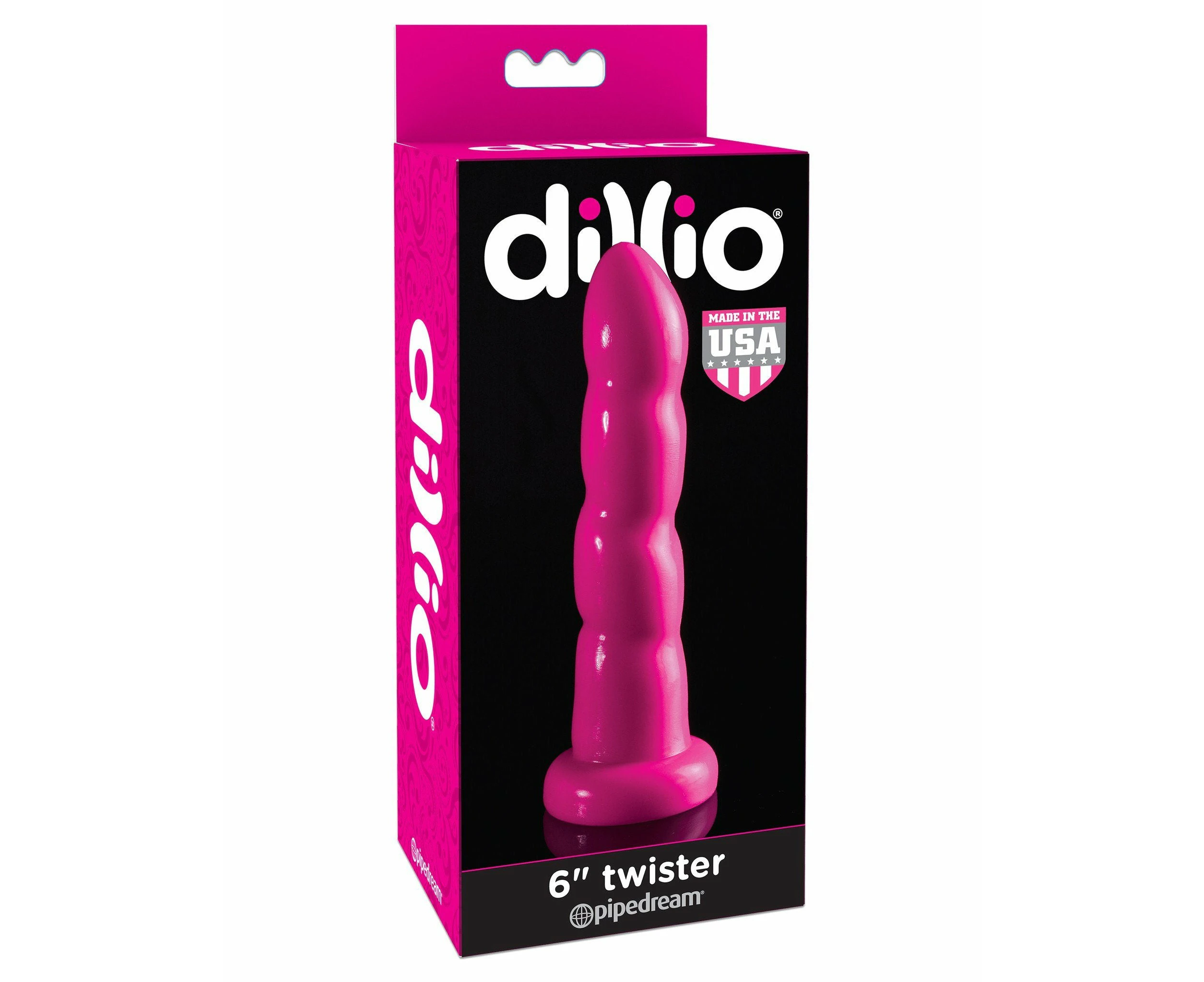 Dillio 6 in. Twister Dildo-Purple