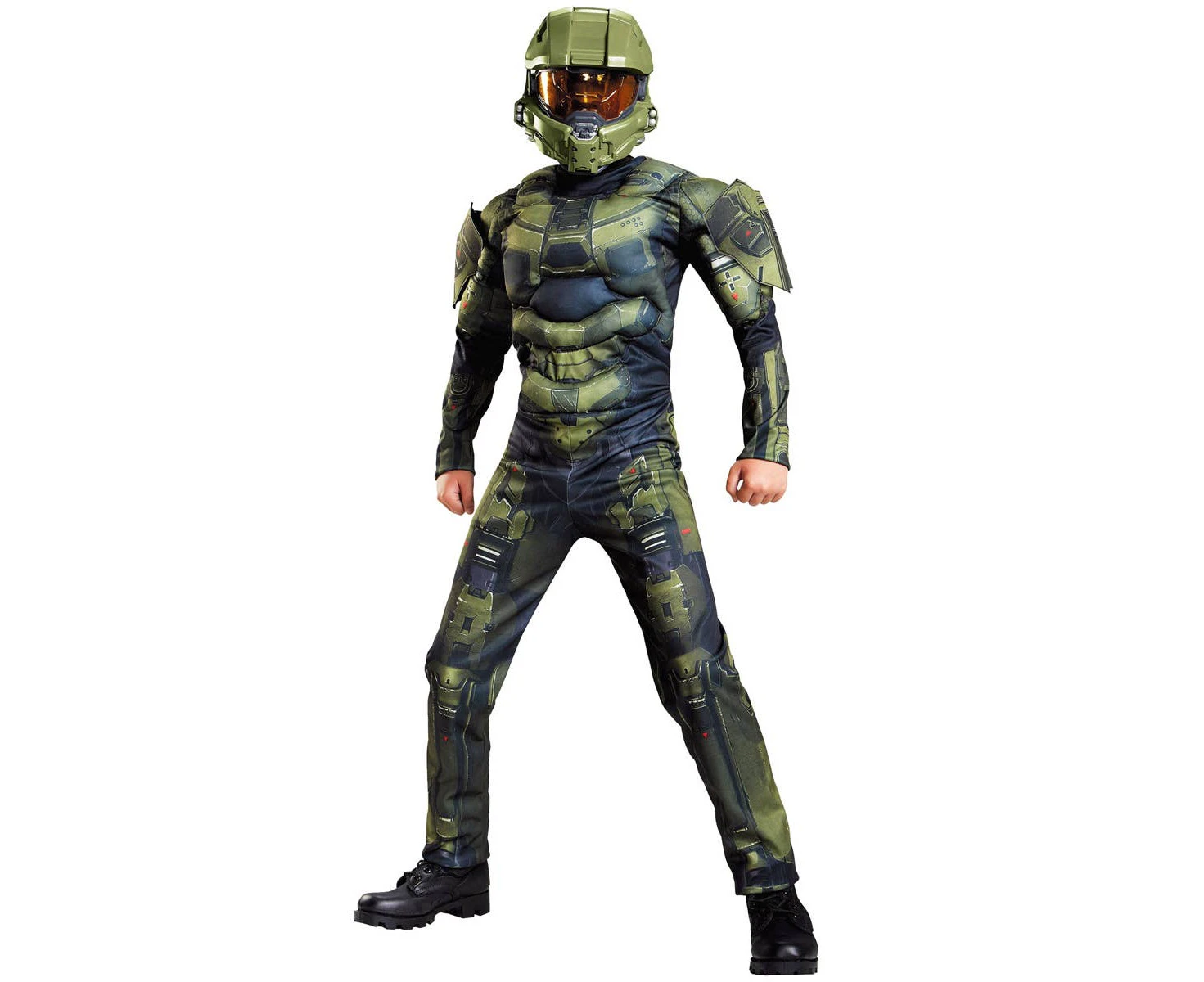 Boy's Classic Halo Master Chief Muscle Chest Costume - Genuine Disguise & New