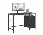 Advwin Computer Desk with Reversible Drawers Study Desk Home Office Desk Gaming Desk, Black