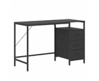 Advwin Computer Desk with Reversible Drawers Study Desk Home Office Desk Gaming Desk, Black