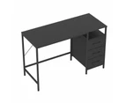 Advwin Computer Desk with Reversible Drawers Study Desk Home Office Desk Gaming Desk, Black