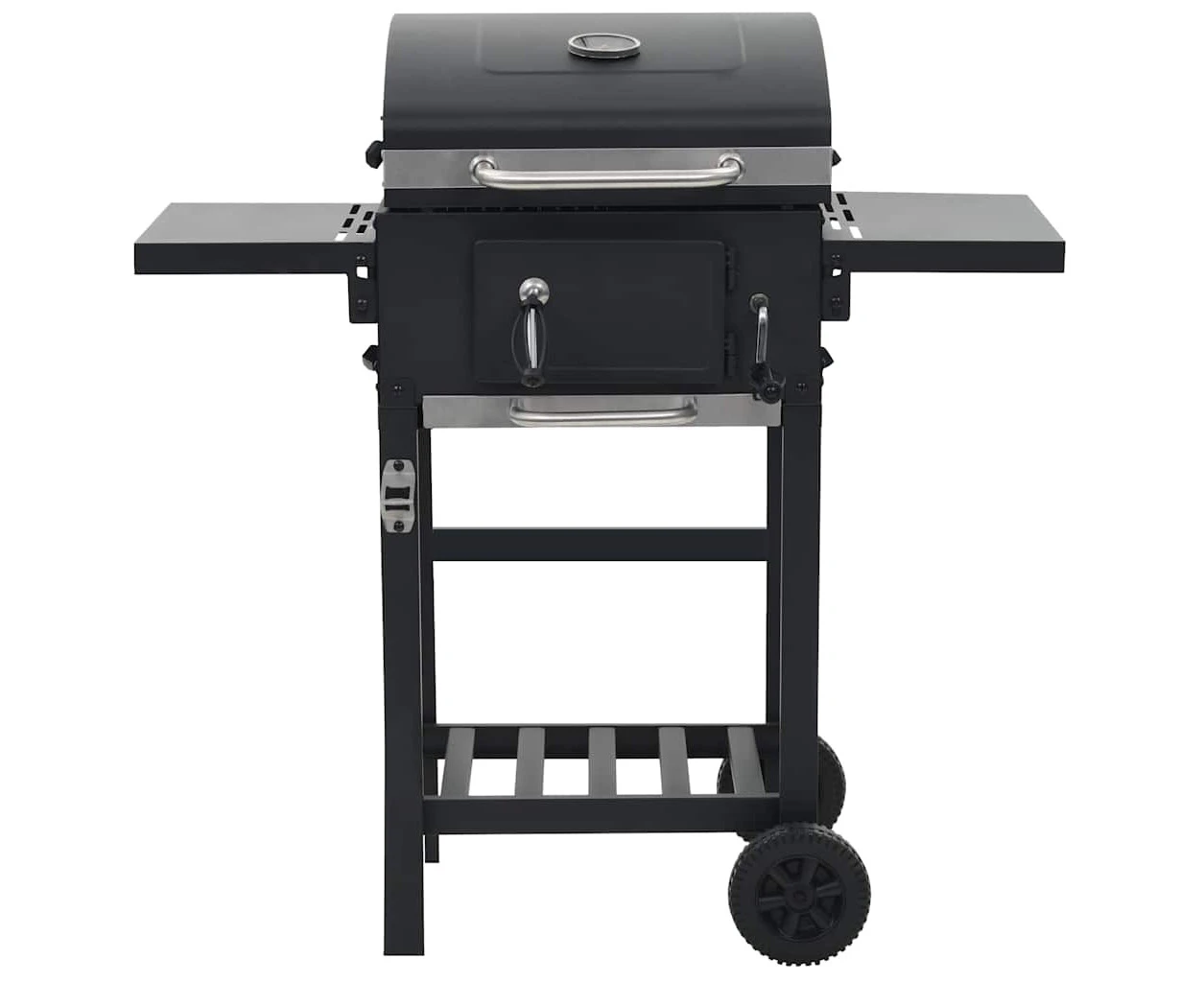 Charcoal BBQ Grill With Wheels Outdoor Smoker Broiling Barbecue Cooker Black 97x57x99cm