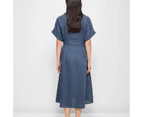 Target European Linen Wrap Midi Dress