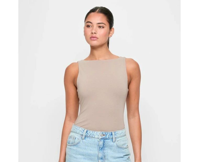 Australian Cotton Double Layer Boat Neck Tank Top - Lily Loves