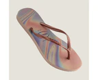 Havaianas Slim Metal Logo Iridescent Thong