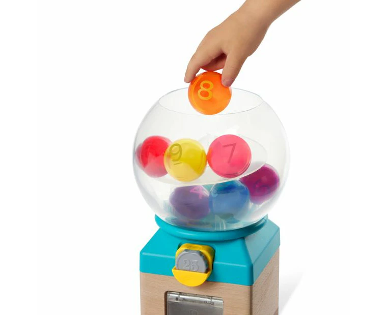 B. toys Rainbow Gumballs Counting Gumball Machine