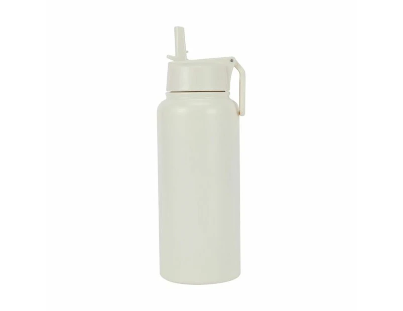 960ml Cream Double Wall Insulated Cylinder Drink Bottle - Anko