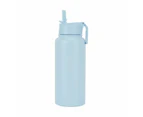 960ml Blue Double Wall Insulated Cylinder Drink Bottle - Anko