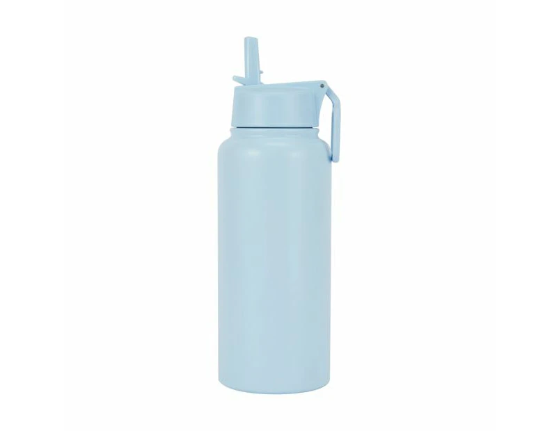 960ml Blue Double Wall Insulated Cylinder Drink Bottle - Anko