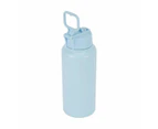 960ml Blue Double Wall Insulated Cylinder Drink Bottle - Anko