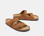 Birkenstock Unisex Arizona Leve Suede Narrow Fit Sandals - Mink