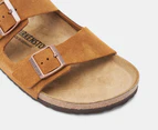 Birkenstock Unisex Arizona Leve Suede Narrow Fit Sandals - Mink