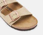 Birkenstock Unisex Arizona Leve Suede Narrow Fit Sandals - Taupe