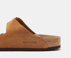 Birkenstock Unisex Arizona Leve Suede Narrow Fit Sandals - Mink