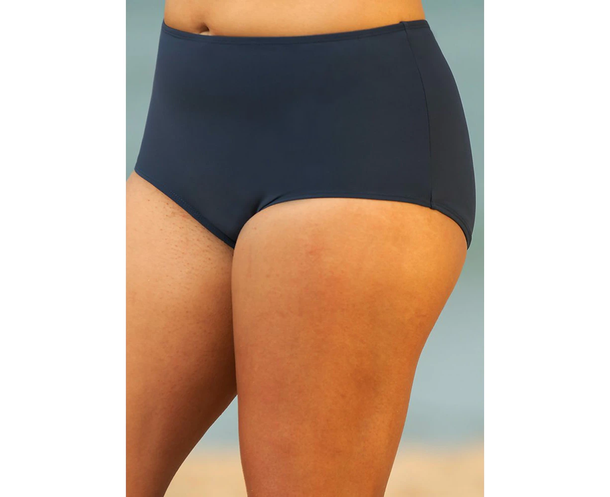 Chlorine Resistant Bikini Bottom Full Brief Navy-Navy