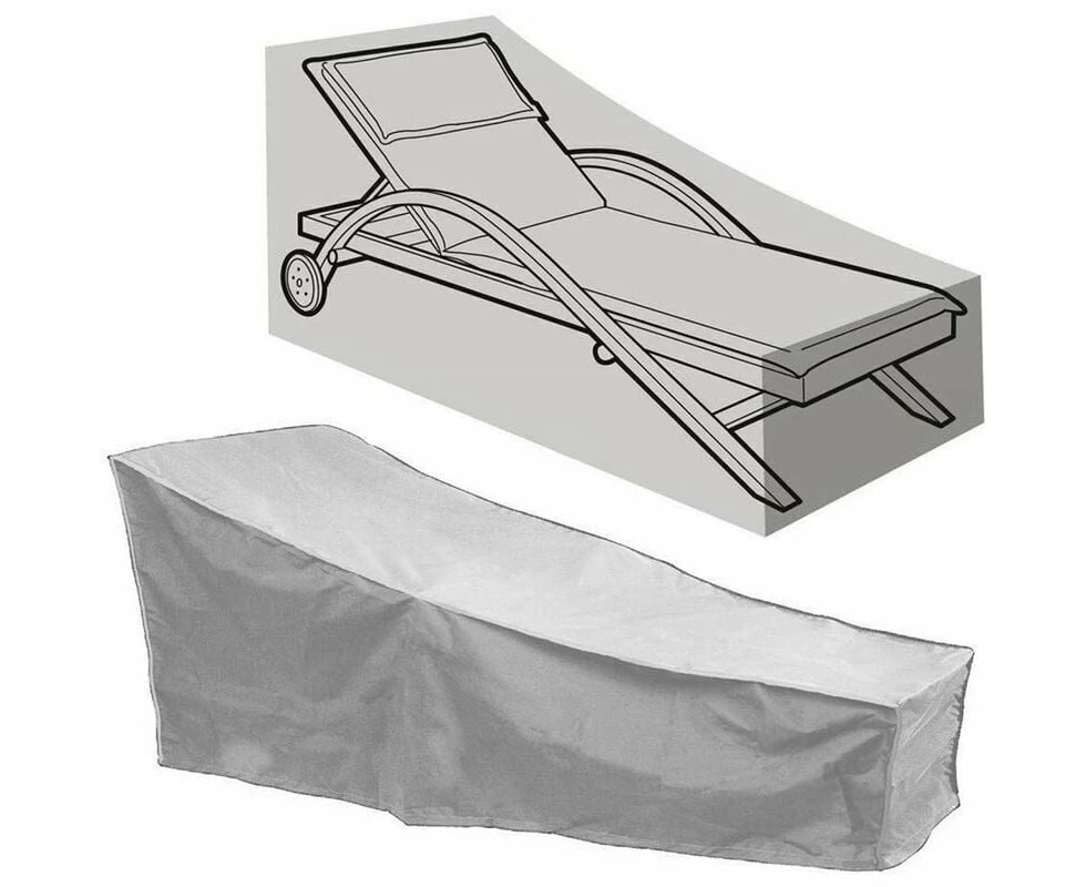 Garden Chaise Longue Cover, 210D Oxford, 208x76x41/79CM, Grey