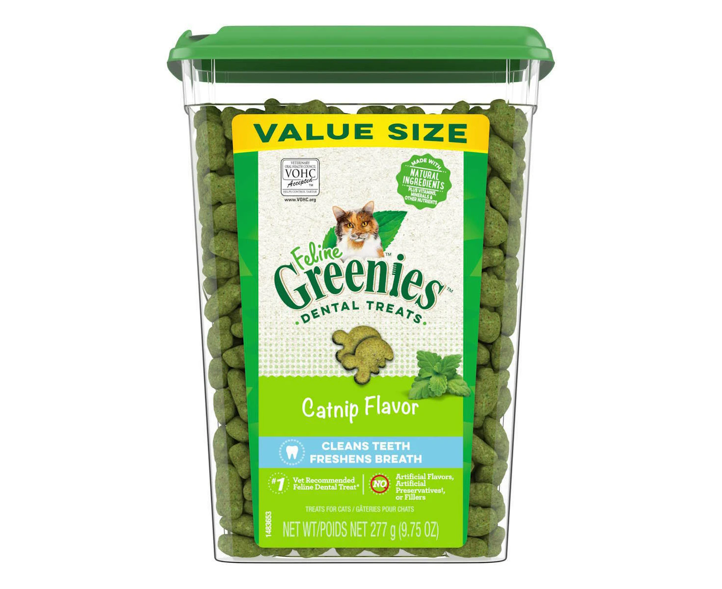 Greenies Feline Cat Dental Treats Catnip Flavour 277g Bulk Tub