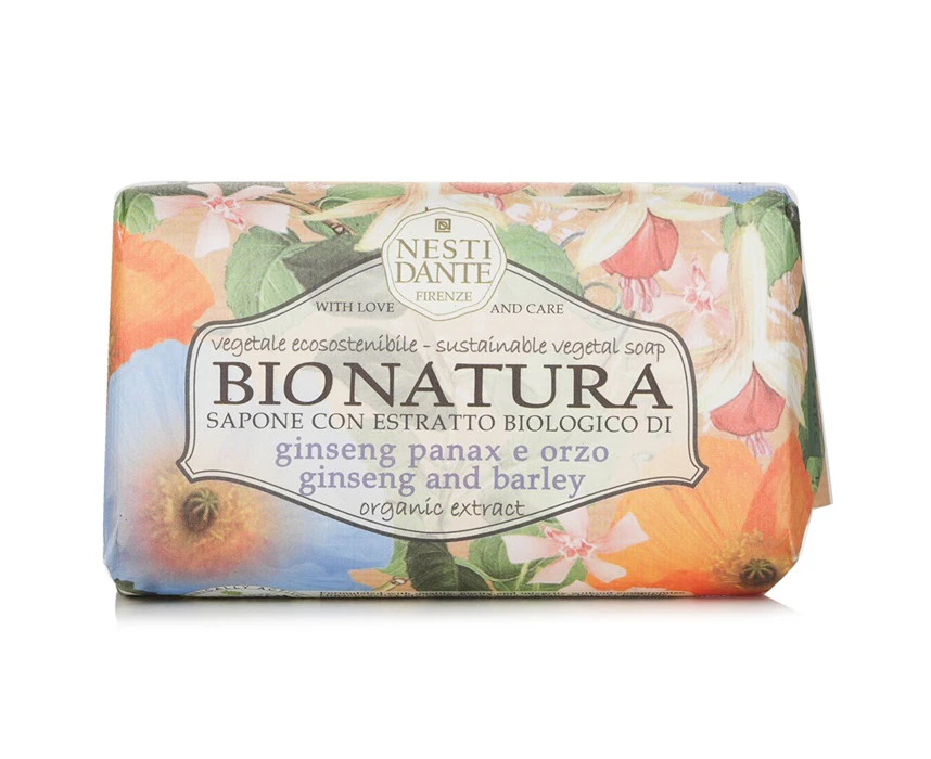 Nesti Dante Bio Natura Sustainable Vegetal Soap  Ginseng & Barley 250g/8.8oz