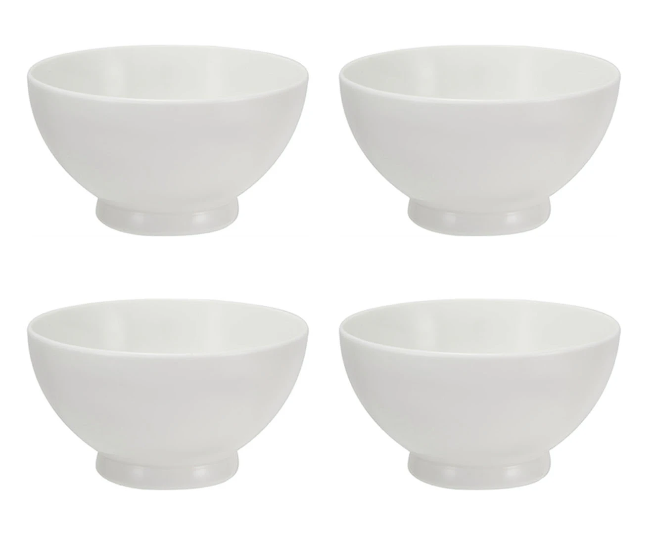 Set of 4 Maxwell & Williams 12.5cm White Basics Rice Bowls - White