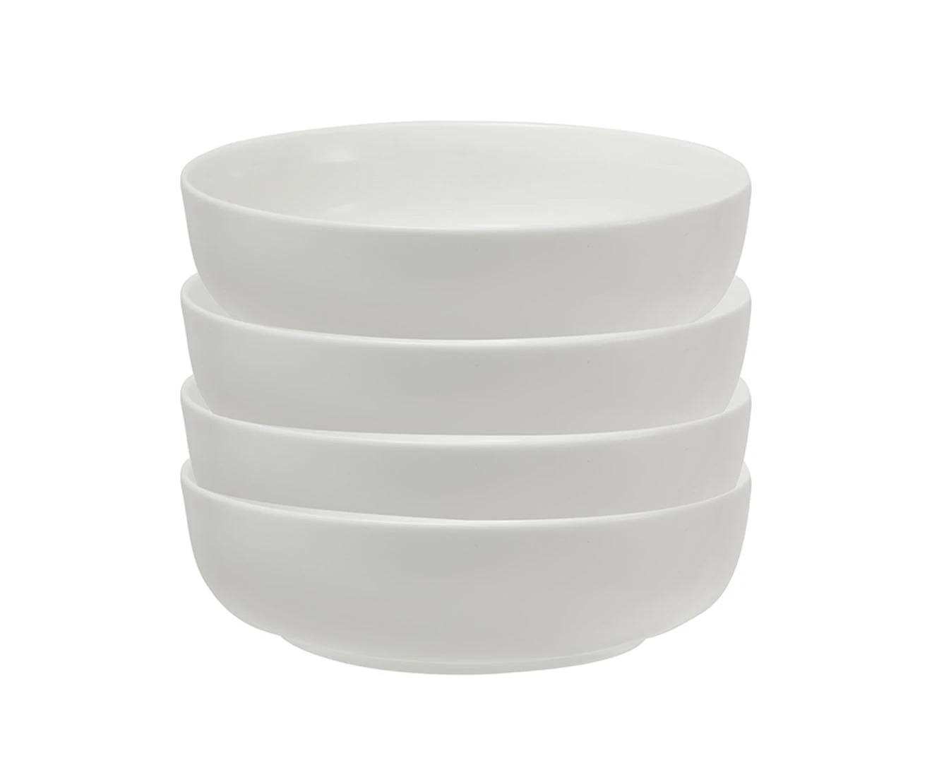 Set of 4 Maxwell & Williams 18x5.5cm White Basics High Rim Bowls - White