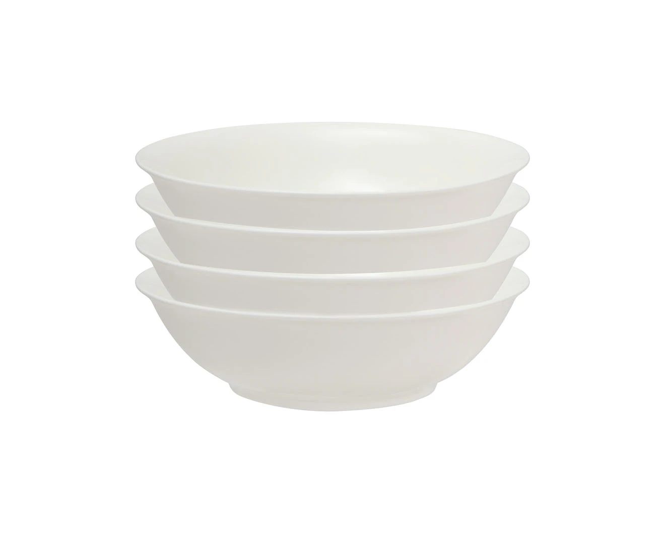 Set of 4 Maxwell & Williams 23cm White Basics Soup Bowls - White