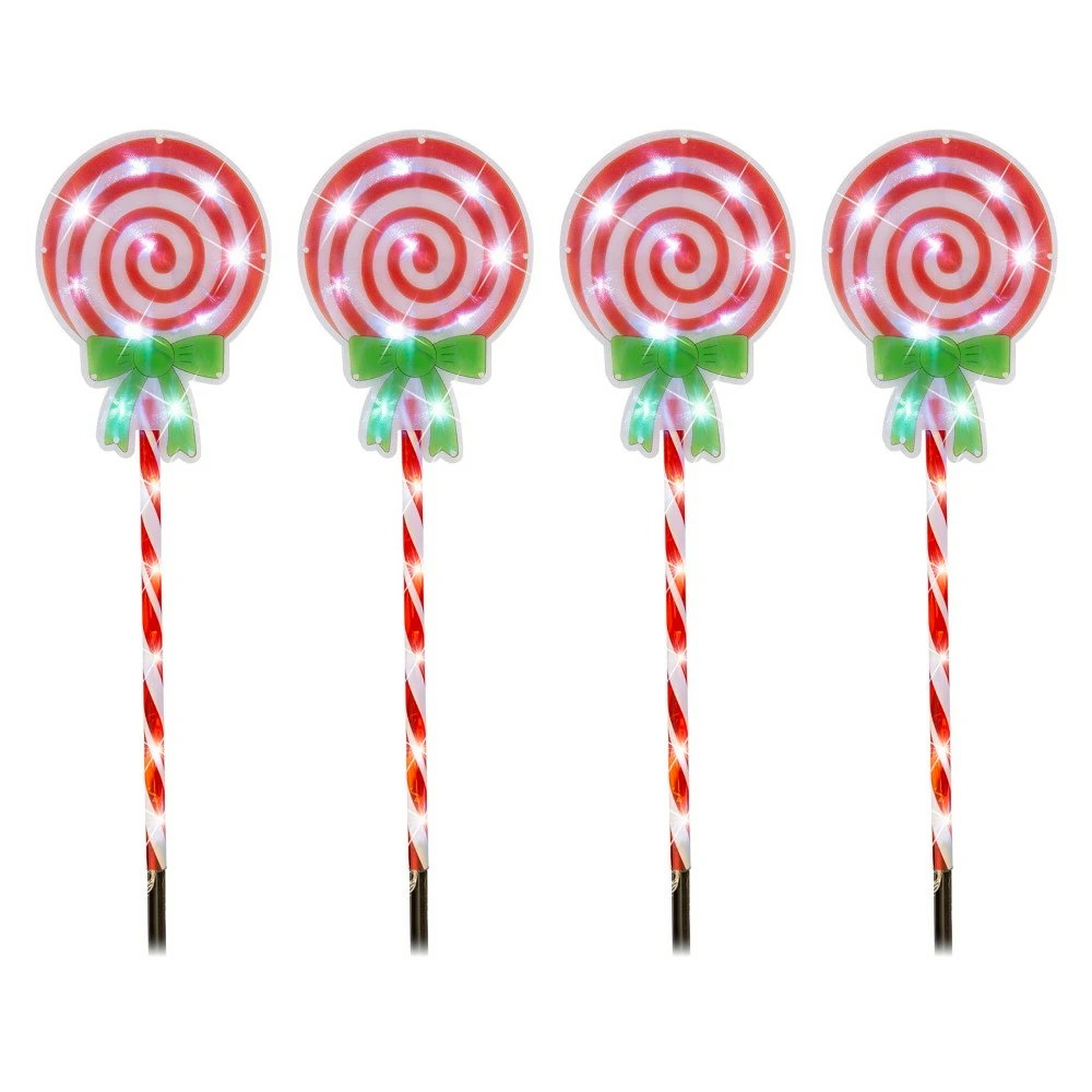 Stockholm Christmas Lights 4pcs 74CM LED Candy Lollipop Outdoor Garden Path Decoration