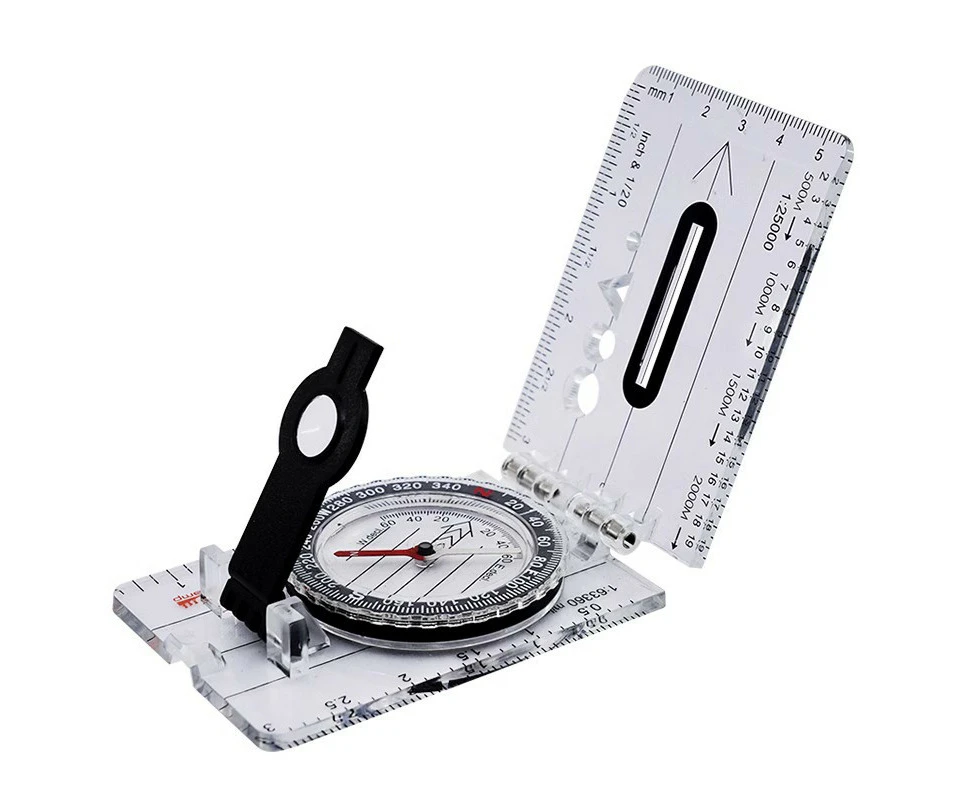 Baseplate Pocket Compass Military Orienteering Hiking Camping Maps Lensatic Army