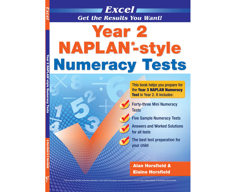 Excel NAPLAN-style Numeracy Tests Year 2