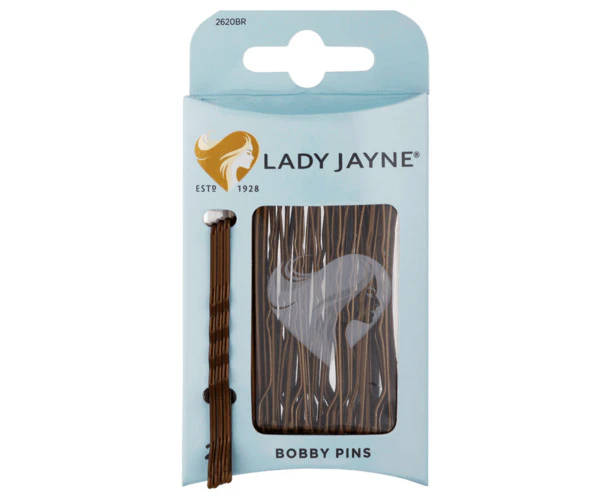 Lady Jayne Large Brown Bobby Pins 25 Pack