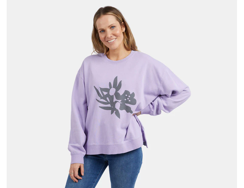 Elm Women's Inflorescence Crew Sweatshirt - Periwinkle