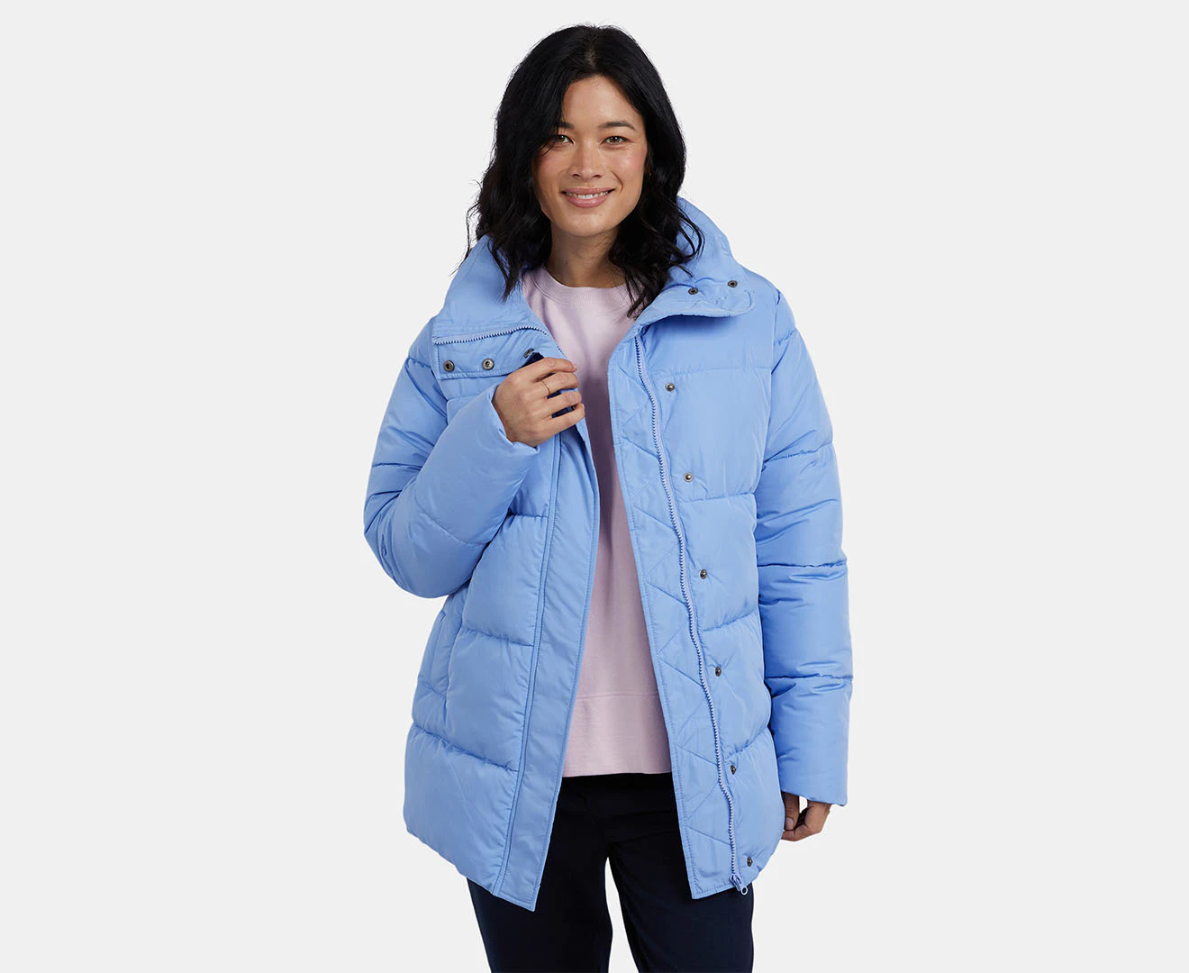 Elm Women's Longline Puffer Jacket - Hydrangea