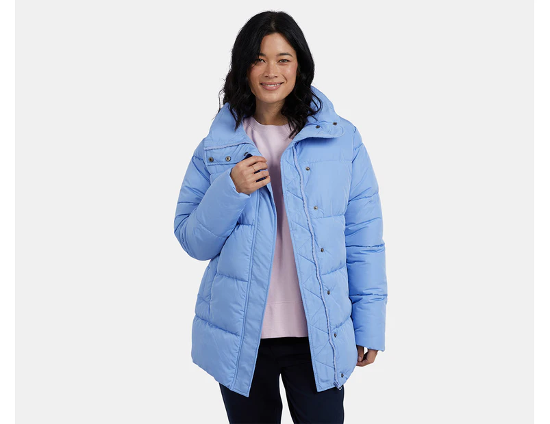 Elm Women's Longline Puffer Jacket - Hydrangea