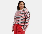 Elm Women's Rye Stripe Knit Sweater - Pink/Tangelo/Navy/White