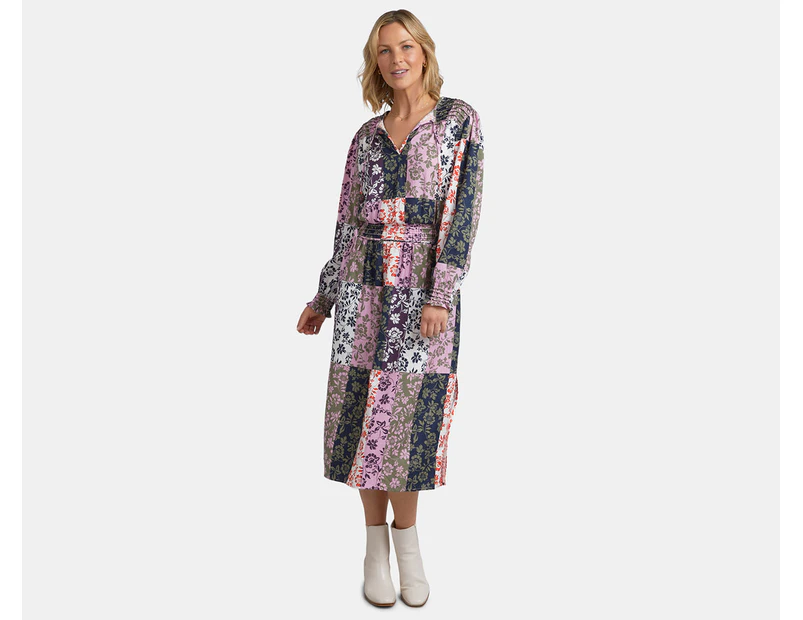 Elm Women's Linear Floral Dress - Floral Print