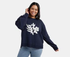 Elm Women's Inflorescence Crew Sweatshirt - Washed Navy