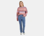 Elm Women's Briony Ombre Knit  Sweatshirt - Pink Combo