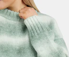 Elm Women's Briony Ombre Knit  Sweatshirt - Green Combo