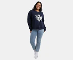 Elm Women's Inflorescence Crew Sweatshirt - Washed Navy