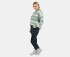 Elm Women's Briony Ombre Knit  Sweatshirt - Green Combo