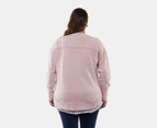 Elm Women's Two Hearts Crew Sweatshirt - Pink Blush