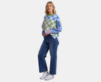 Elm Women's Checkerboard Knit Sweater - Multi