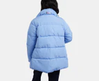 Elm Women's Longline Puffer Jacket - Hydrangea