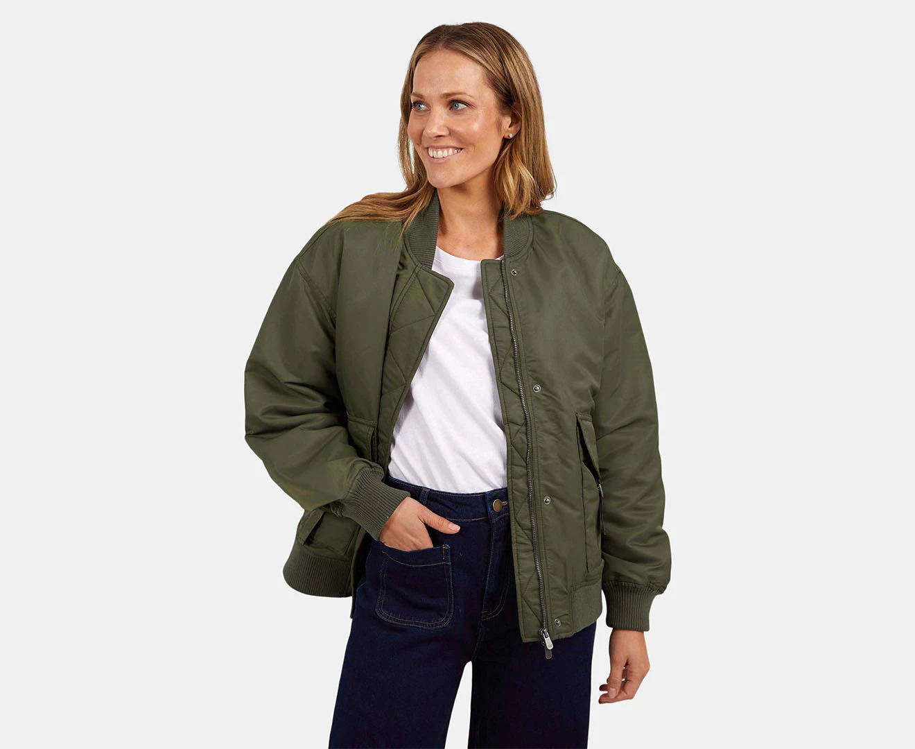 Foxwood Women's Lucille Bomber Jacket - Khaki