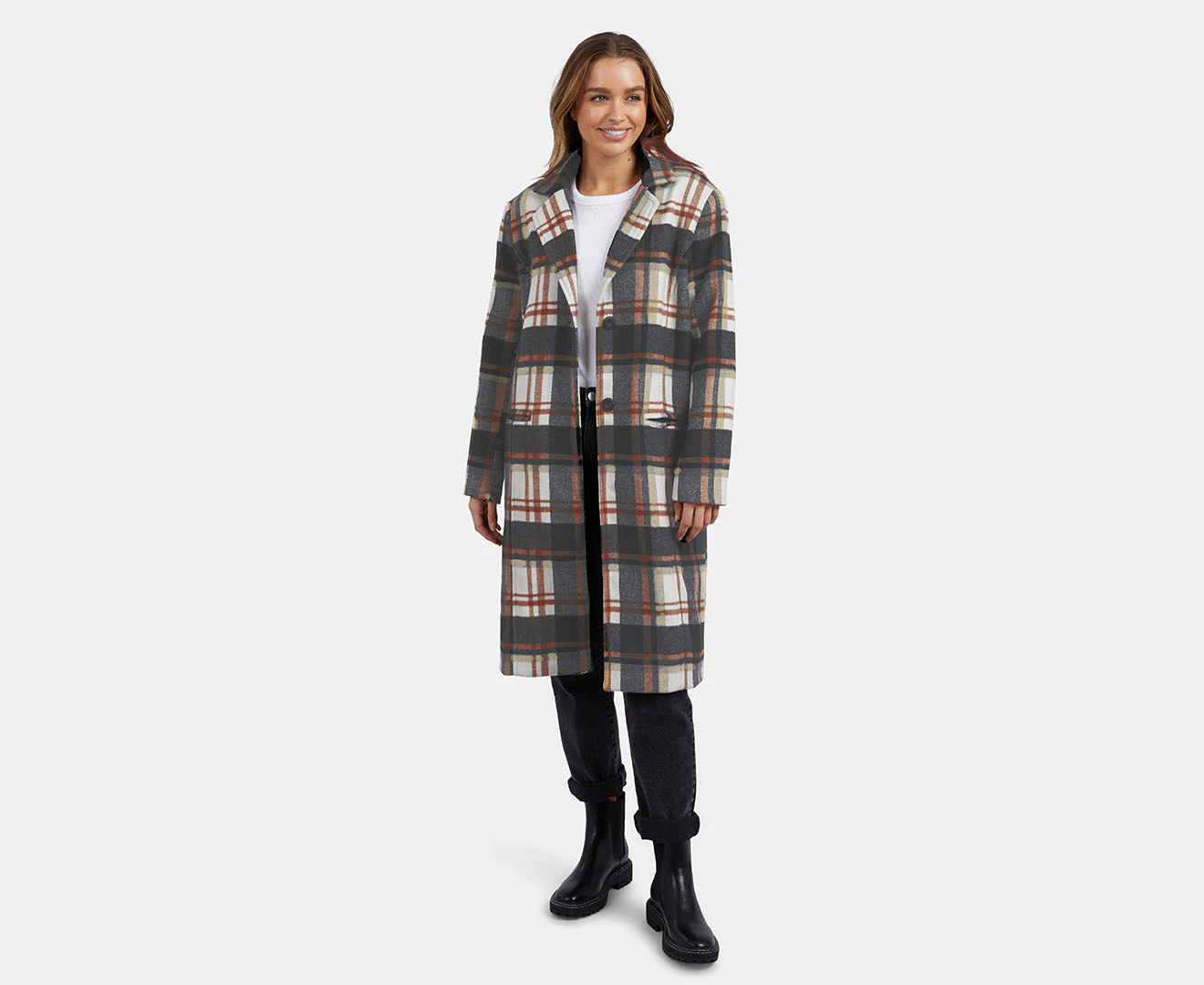 Foxwood Women's Westward Coat - Rust/Tan Check