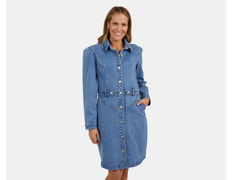 Foxwood Women's Charlotte Denim Dress - Light Blue